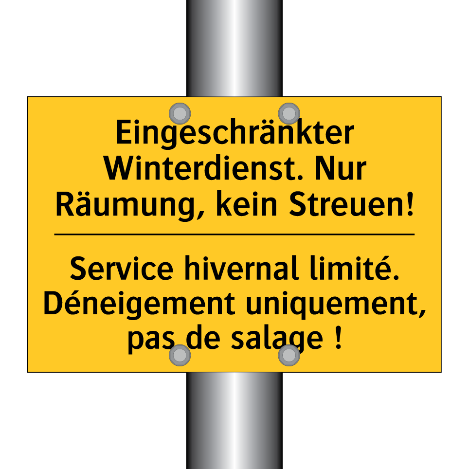Eingeschränkter Winterdienst.  /.../ - Service hivernal limité. Déneigement  /.../