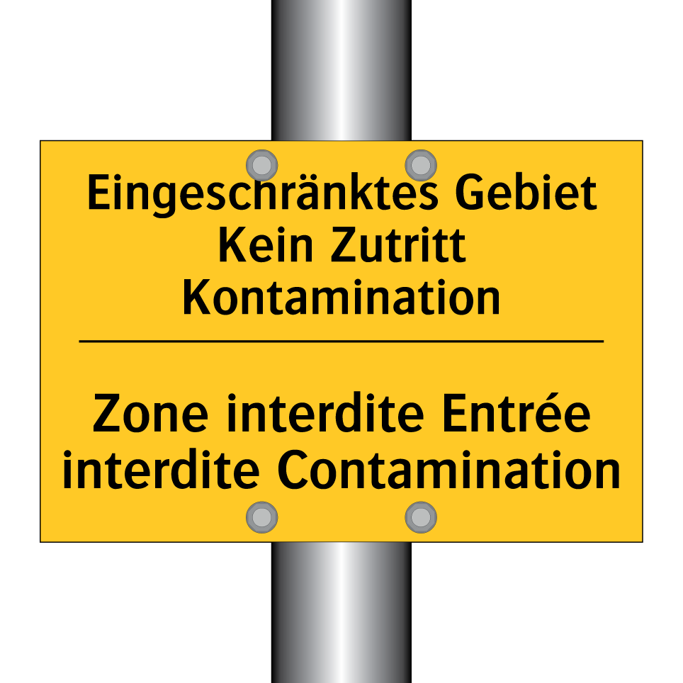Eingeschränktes Gebiet Kein Zutritt  /.../ - Zone interdite Entrée interdite  /.../