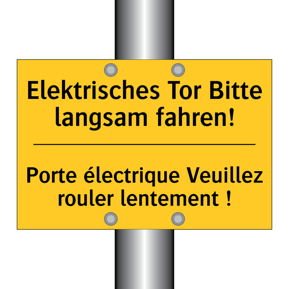Elektrisches Tor Bitte langsam  /.../ - Porte électrique Veuillez rouler  /.../