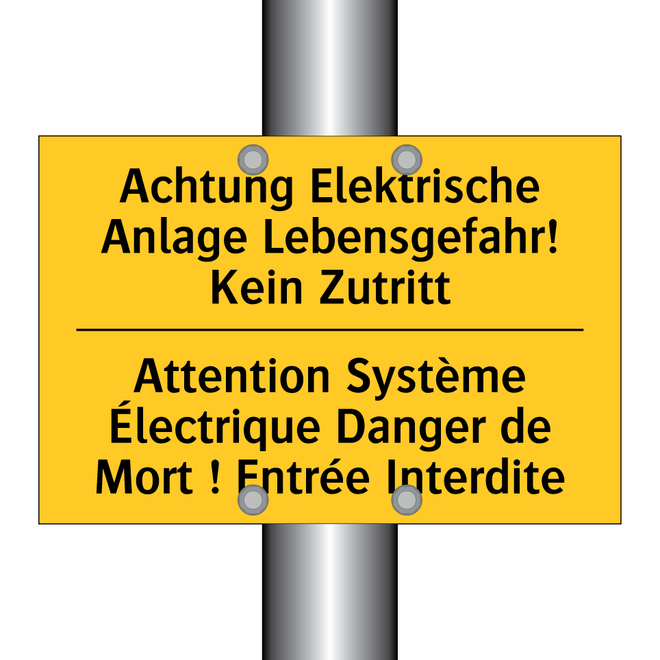 Achtung Elektrische Anlage Lebensgefahr!  /.../ - Attention Système Électrique Danger  /.../
