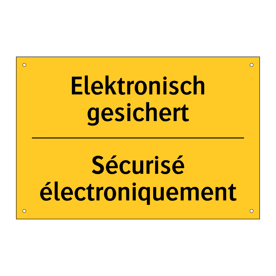 Elektronisch gesichert - Sécurisé électroniquement