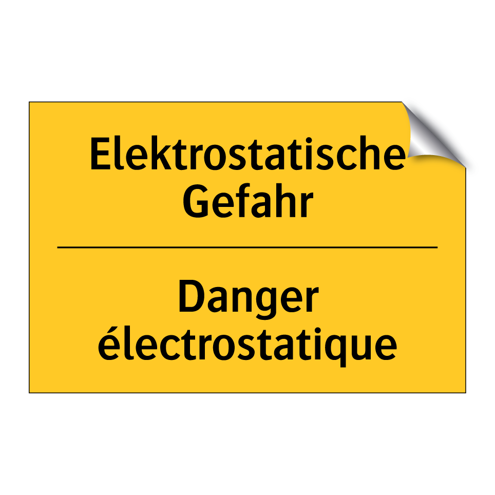 Elektrostatische Gefahr - Danger électrostatique