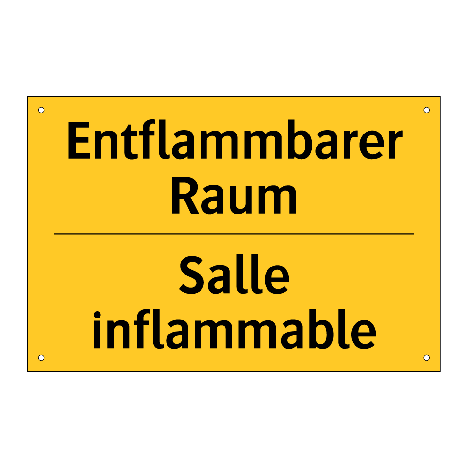 Entflammbarer Raum - Salle inflammable