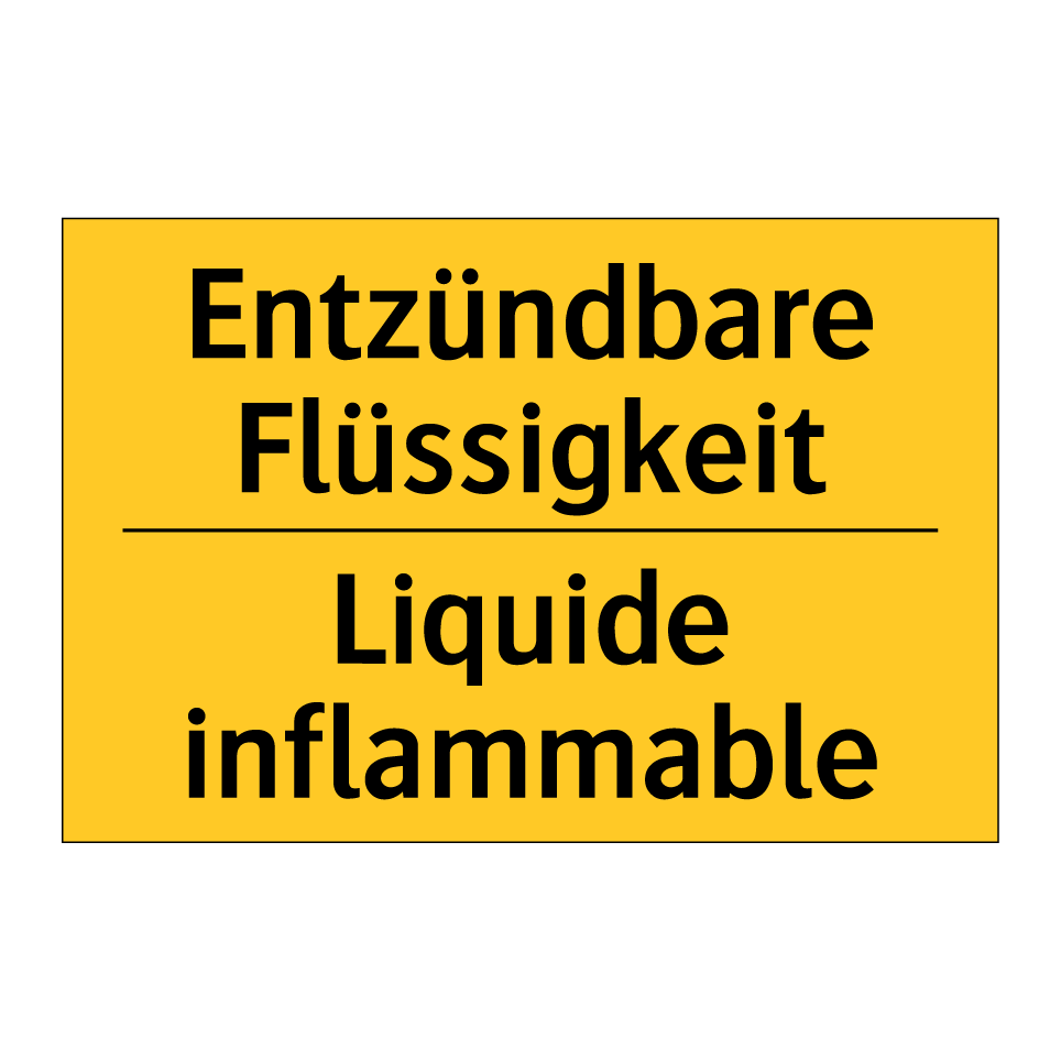Entzündbare Flüssigkeit - Liquide inflammable