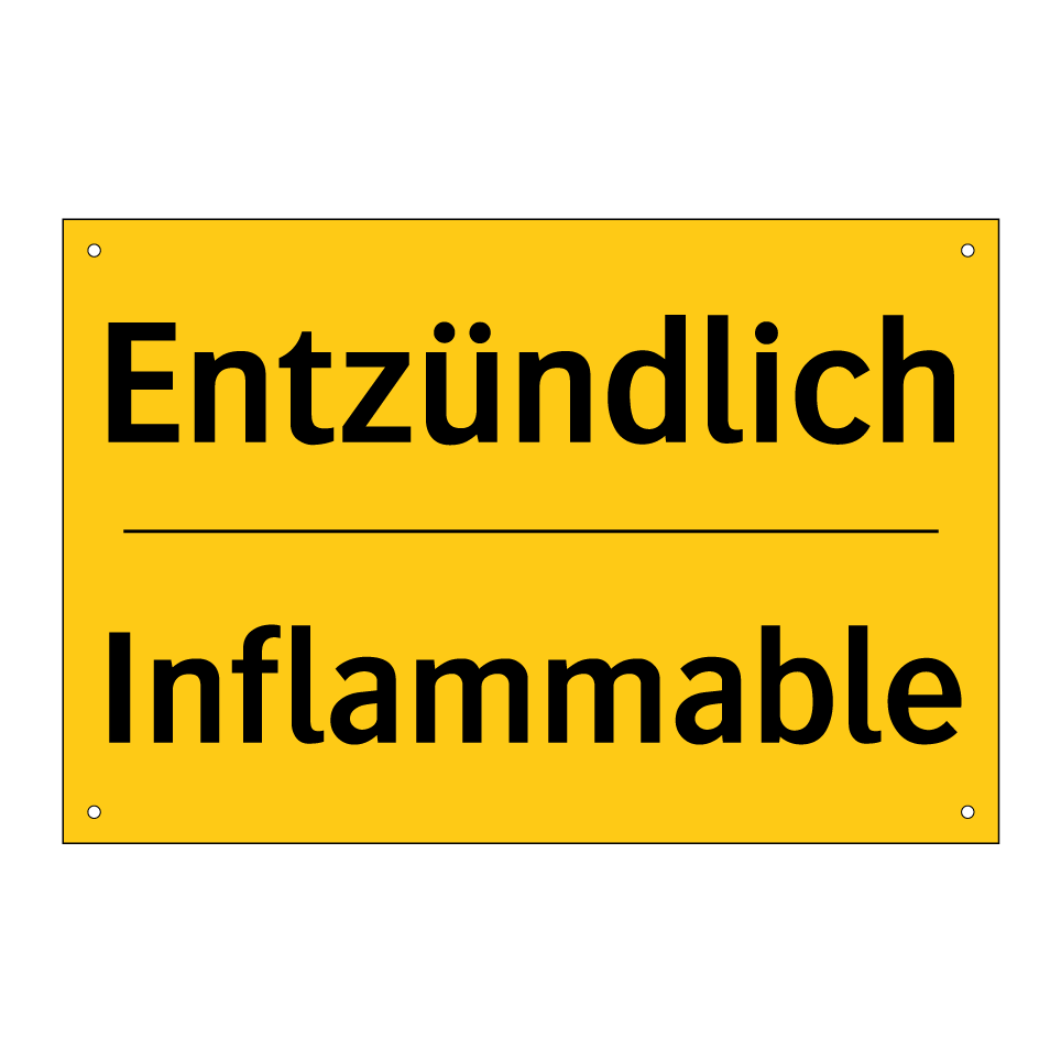 Entzündlich - Inflammable
