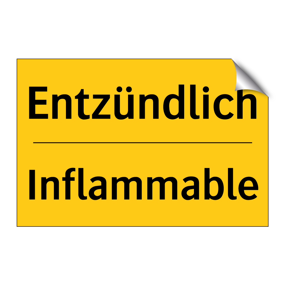 Entzündlich - Inflammable