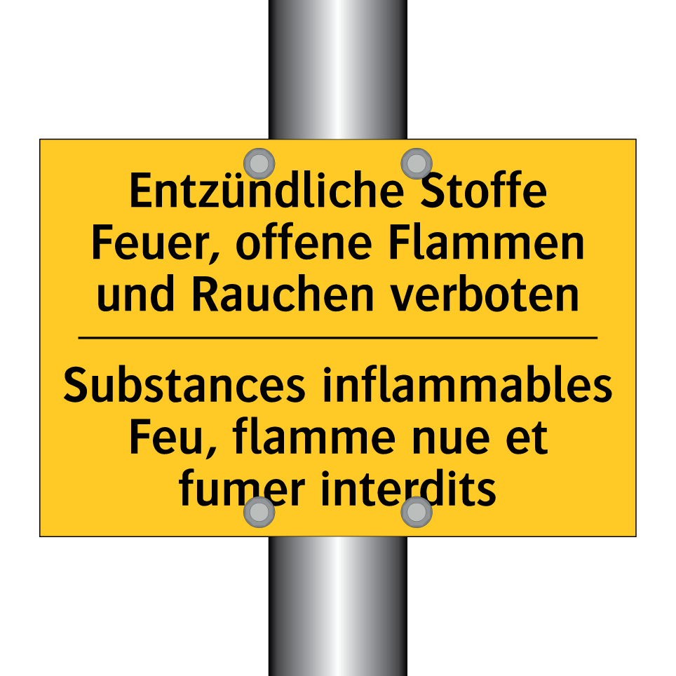 Entzündliche Stoffe Feuer, offene  /.../ - Substances inflammables Feu, flamme  /.../