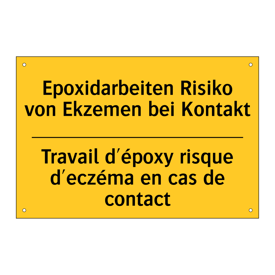 Epoxidarbeiten Risiko von Ekzemen  /.../ - Travail d'époxy risque d'eczéma  /.../