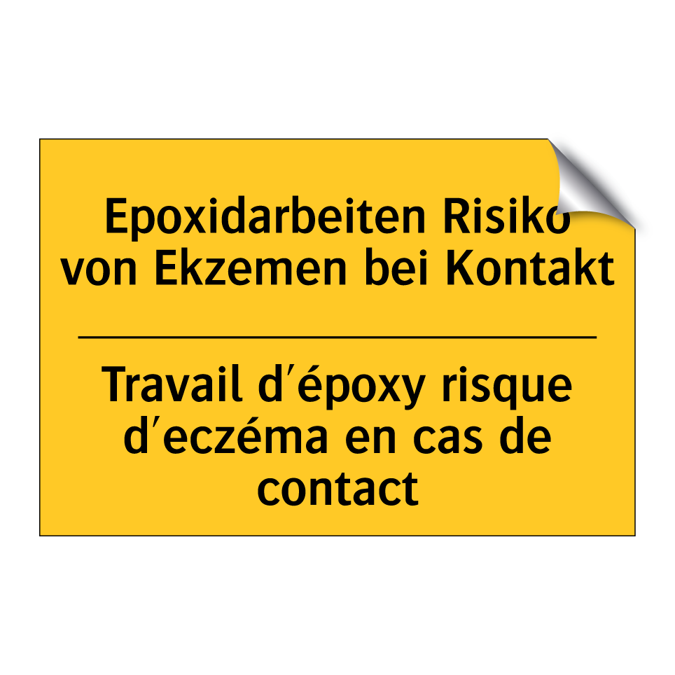 Epoxidarbeiten Risiko von Ekzemen  /.../ - Travail d'époxy risque d'eczéma  /.../