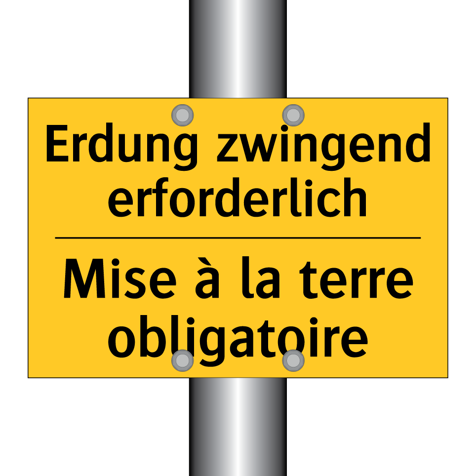 Erdung zwingend erforderlich - Mise à la terre obligatoire