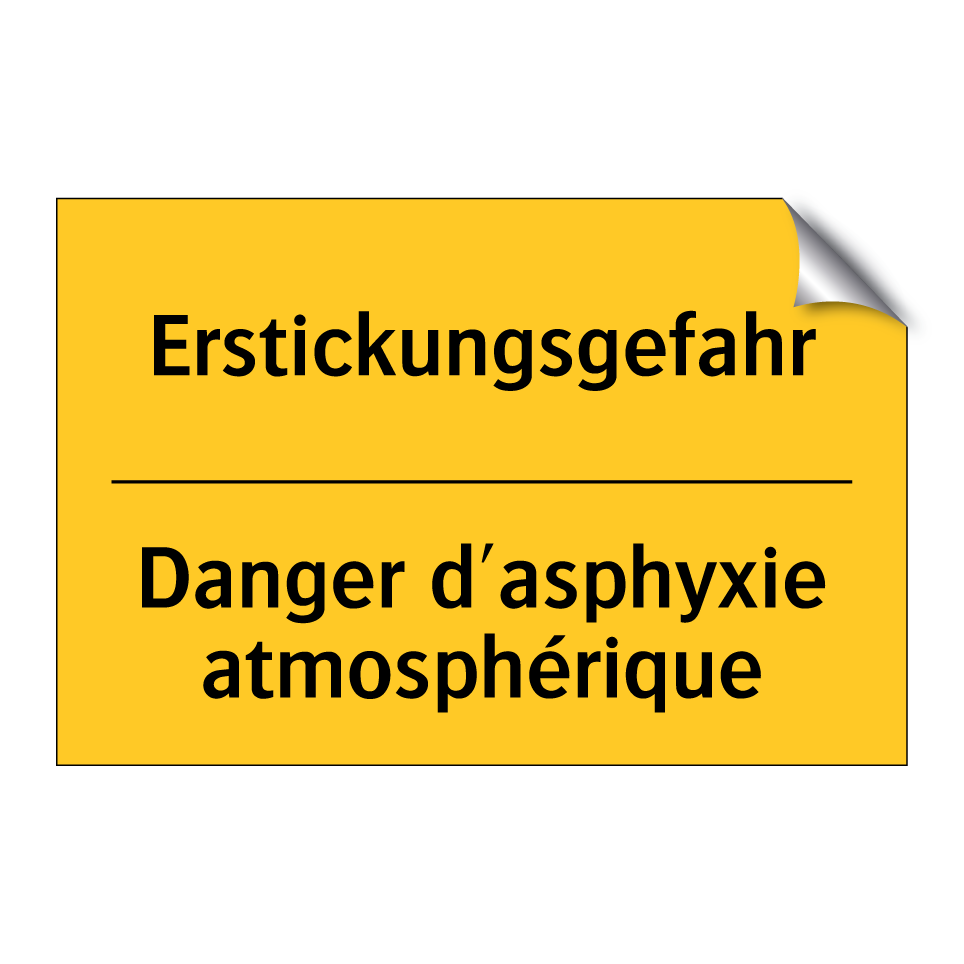 Erstickungsgefahr - Danger d'asphyxie atmosphérique /.../