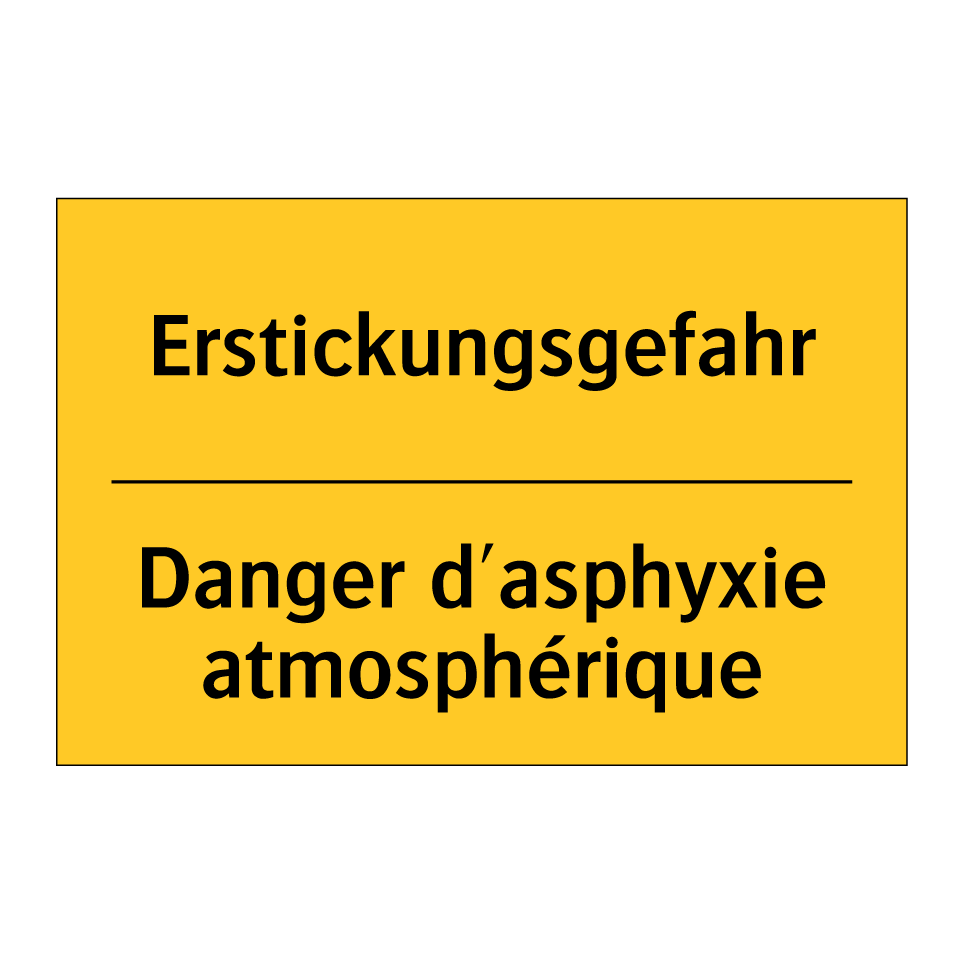 Erstickungsgefahr - Danger d'asphyxie atmosphérique /.../