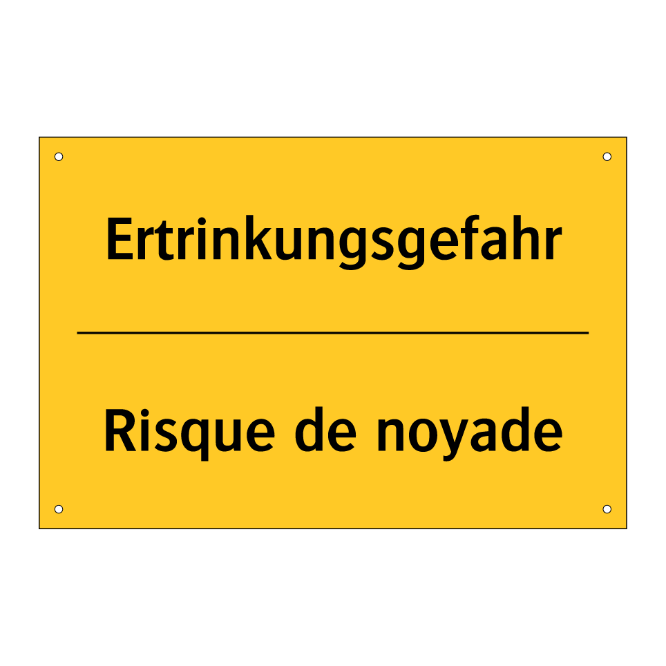Ertrinkungsgefahr - Risque de noyade