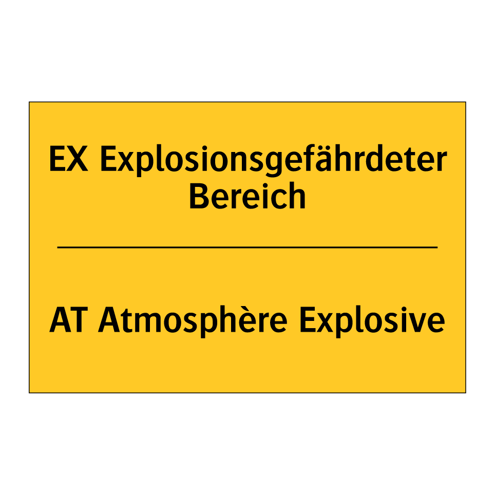 EX Explosionsgefährdeter Bereich /.../ - AT Atmosphère Explosive