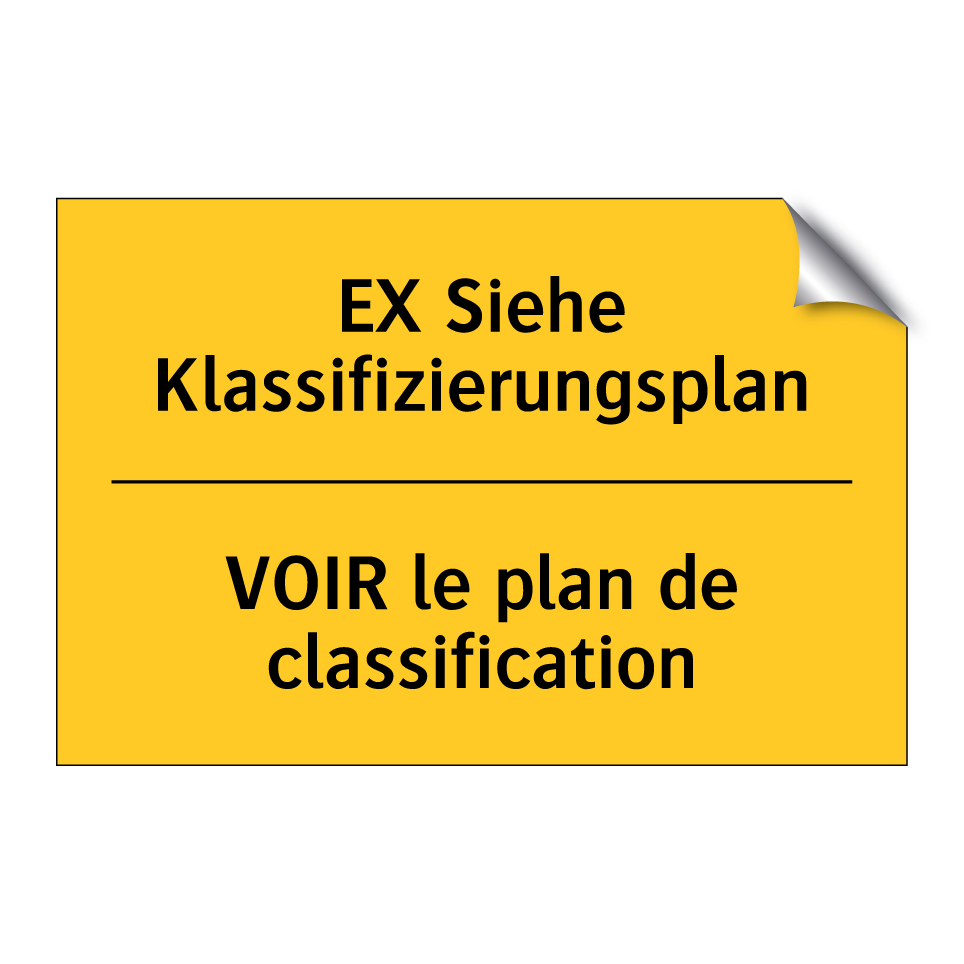 EX Siehe Klassifizierungsplan - VOIR le plan de classification