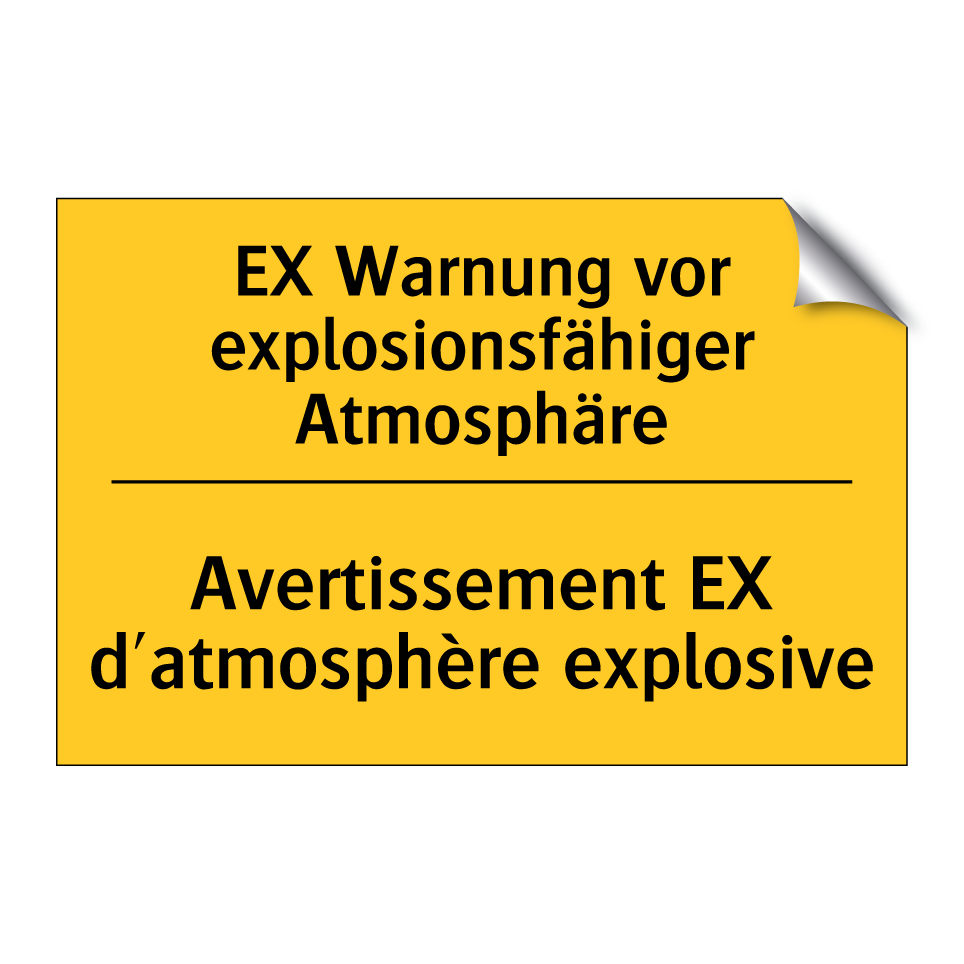 EX Warnung vor explosionsfähiger  /.../ - Avertissement EX d'atmosphère  /.../