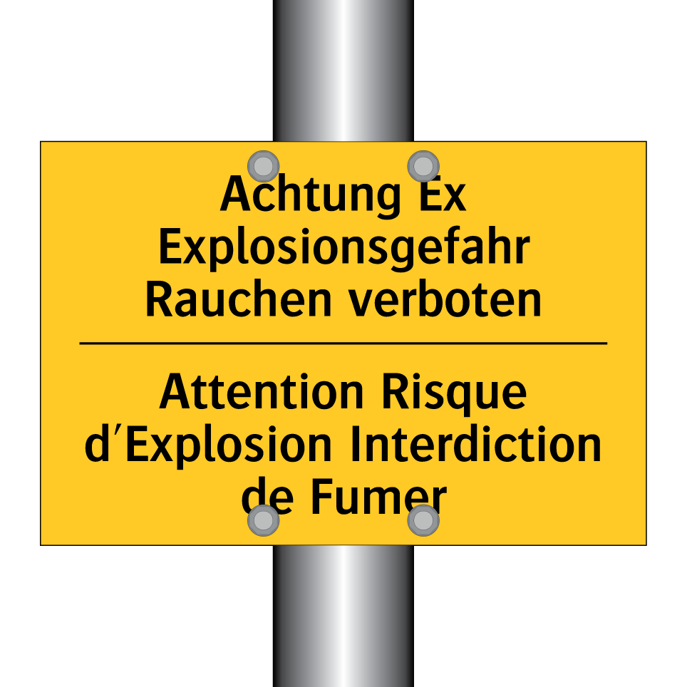 Achtung Ex Explosionsgefahr Rauchen  /.../ - Attention Risque d'Explosion Interdiction  /.../
