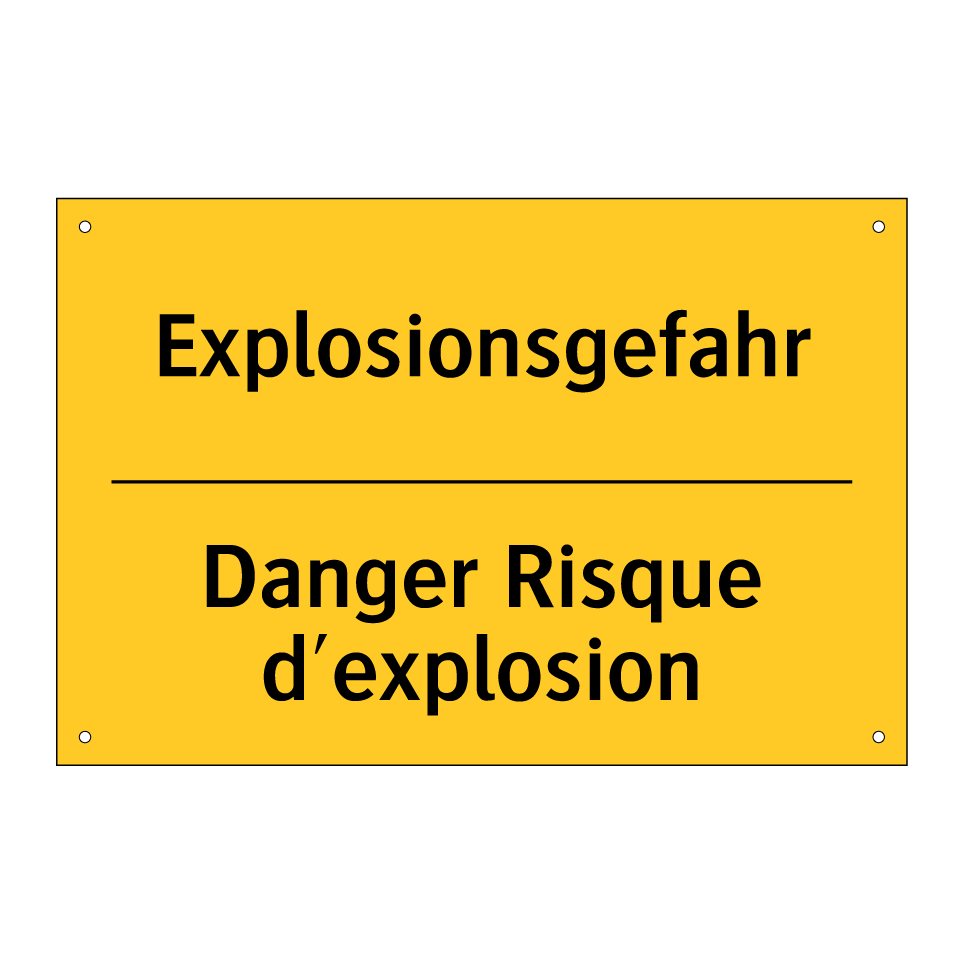 Explosionsgefahr - Danger Risque d'explosion