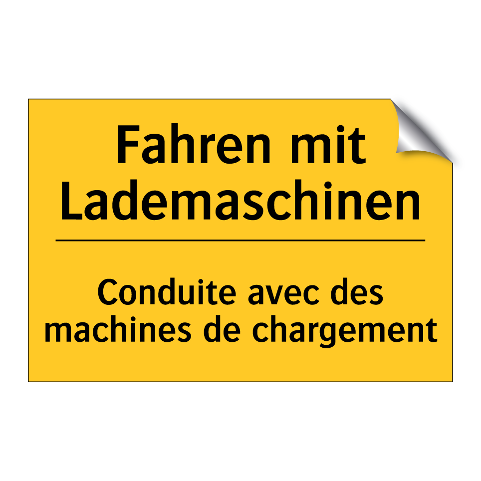 Fahren mit Lademaschinen - Conduite avec des machines de  /.../