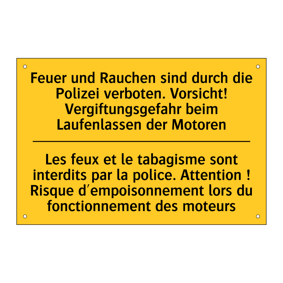 Feuer und Rauchen sind durch die  /.../ - Les feux et le tabagisme sont  /.../