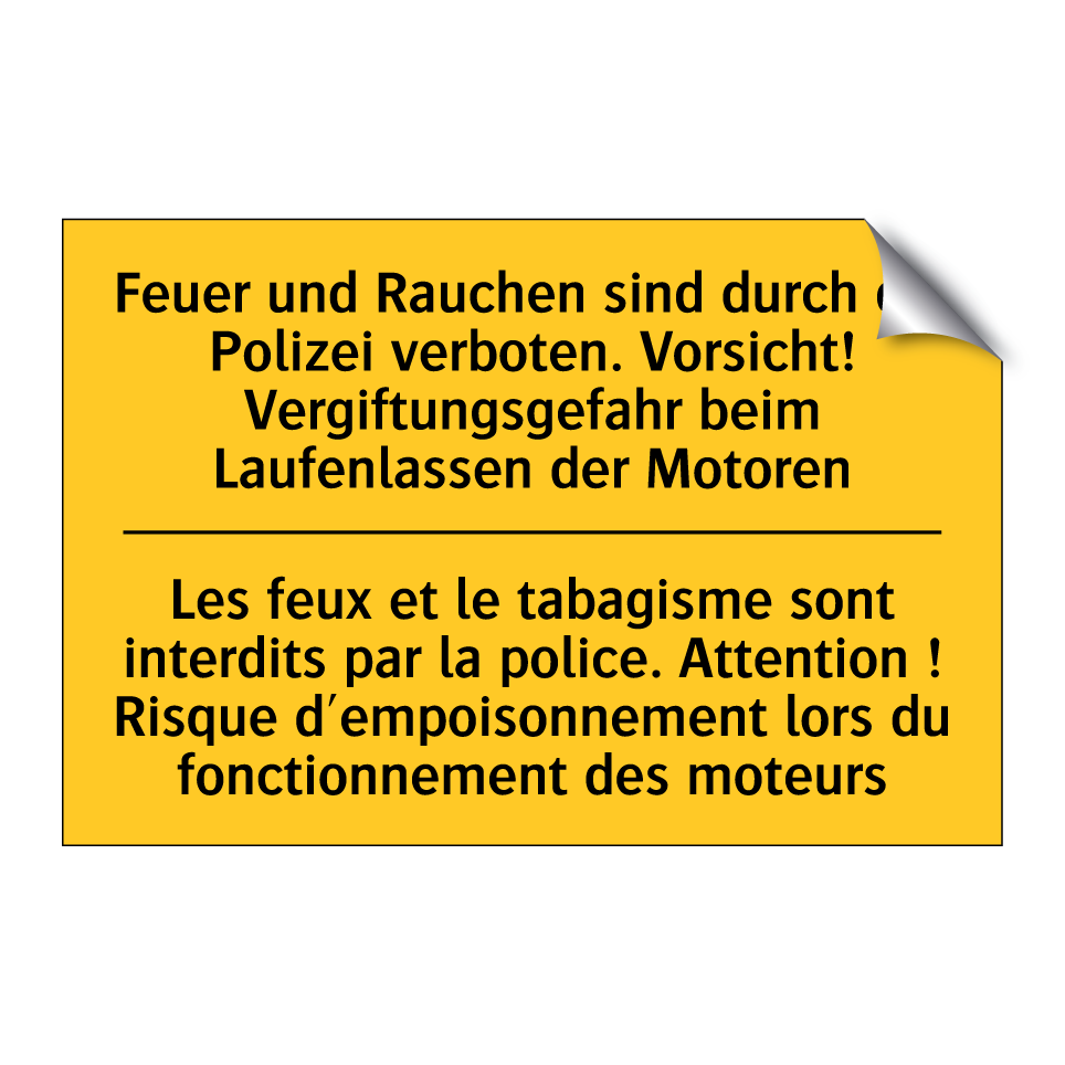 Feuer und Rauchen sind durch die  /.../ - Les feux et le tabagisme sont  /.../