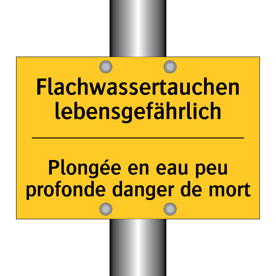 Flachwassertauchen lebensgefährlich /.../ - Plongée en eau peu profonde danger  /.../
