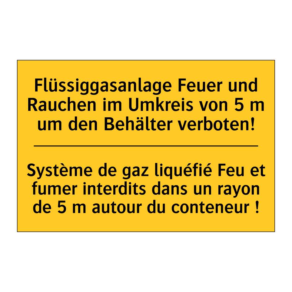 Flüssiggasanlage Feuer und Rauchen  /.../ - Système de gaz liquéfié Feu et  /.../