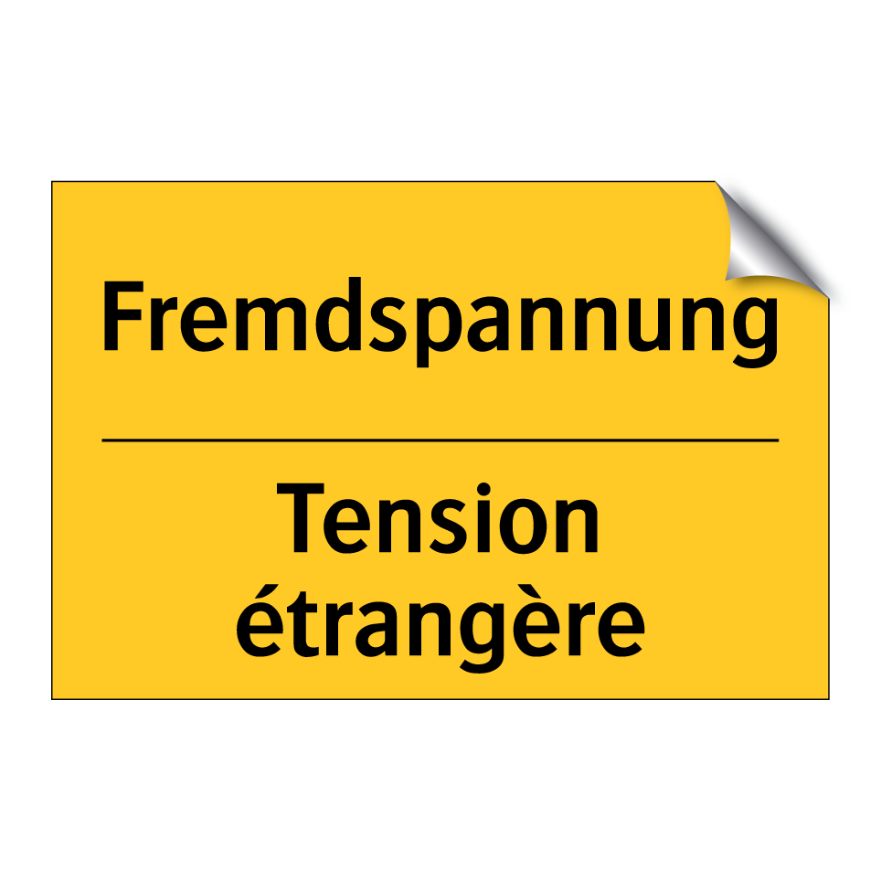 Fremdspannung - Tension étrangère