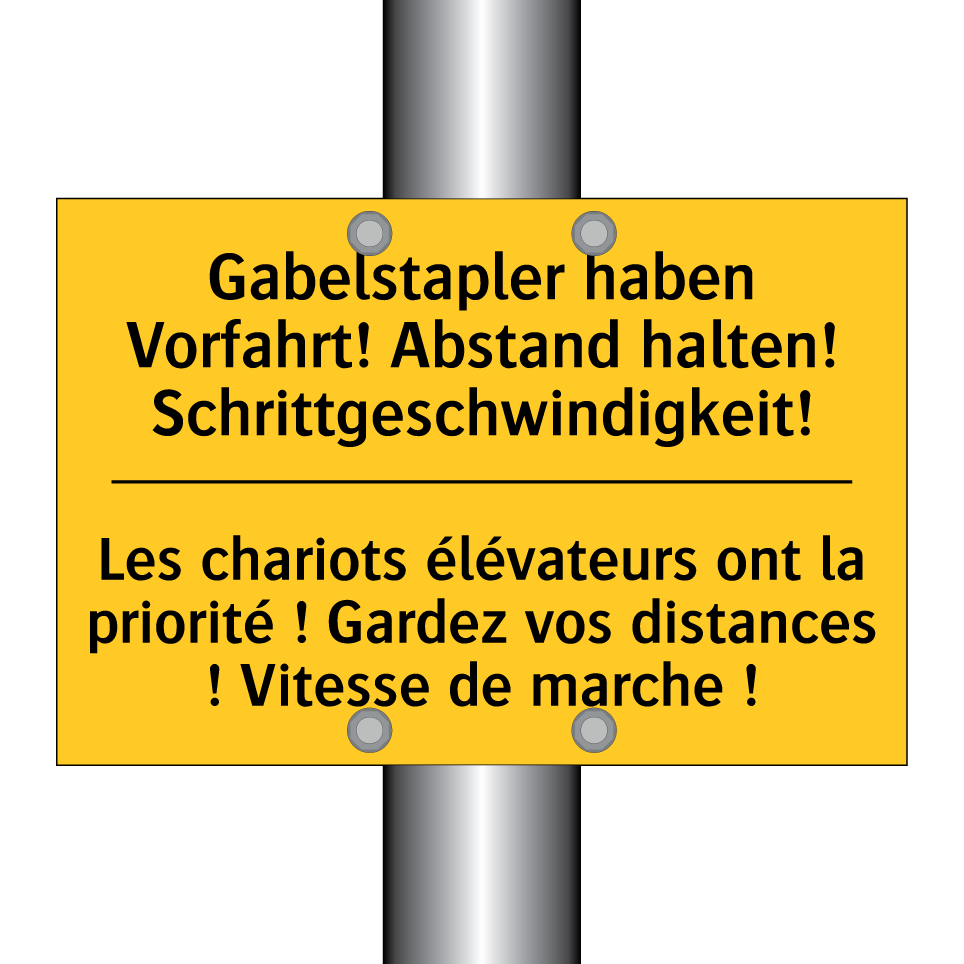 Gabelstapler haben Vorfahrt! Abstand  /.../ - Les chariots élévateurs ont la  /.../