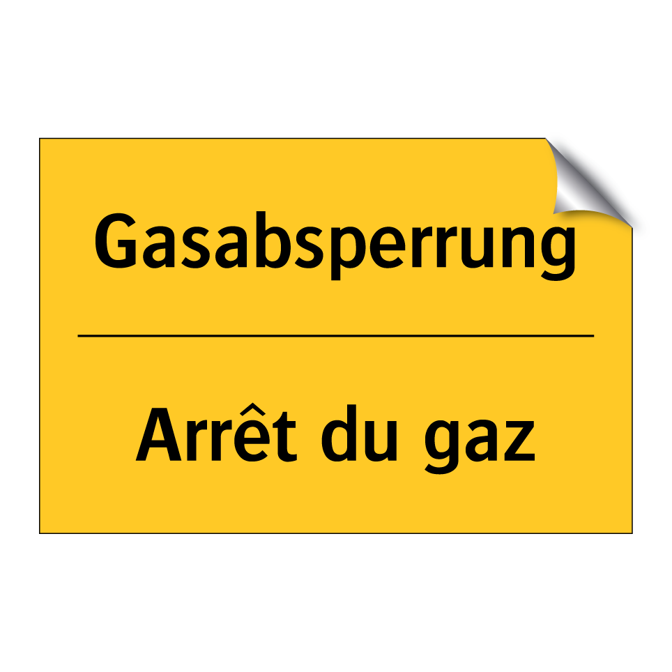 Gasabsperrung - Arrêt du gaz