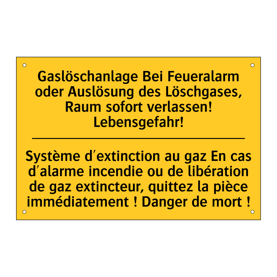 Gaslöschanlage Bei Feueralarm  /.../ - Système d'extinction au gaz En  /.../