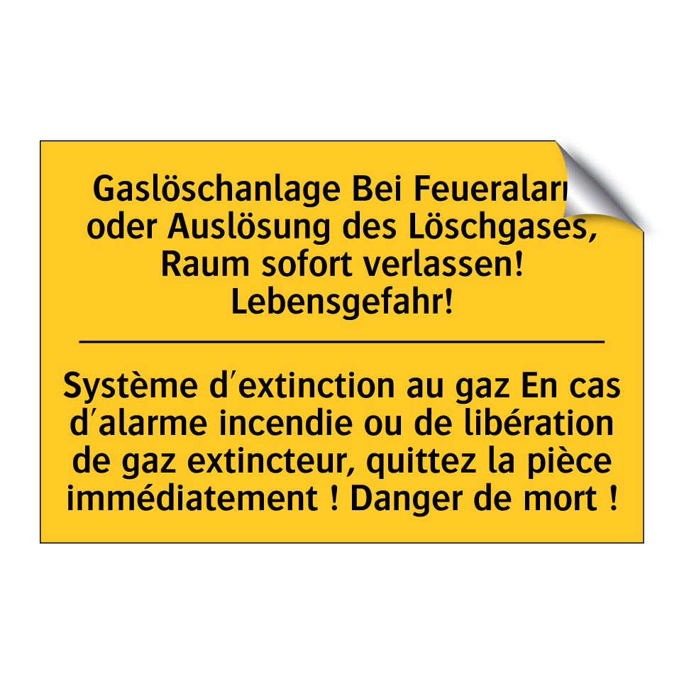 Gaslöschanlage Bei Feueralarm  /.../ - Système d'extinction au gaz En  /.../