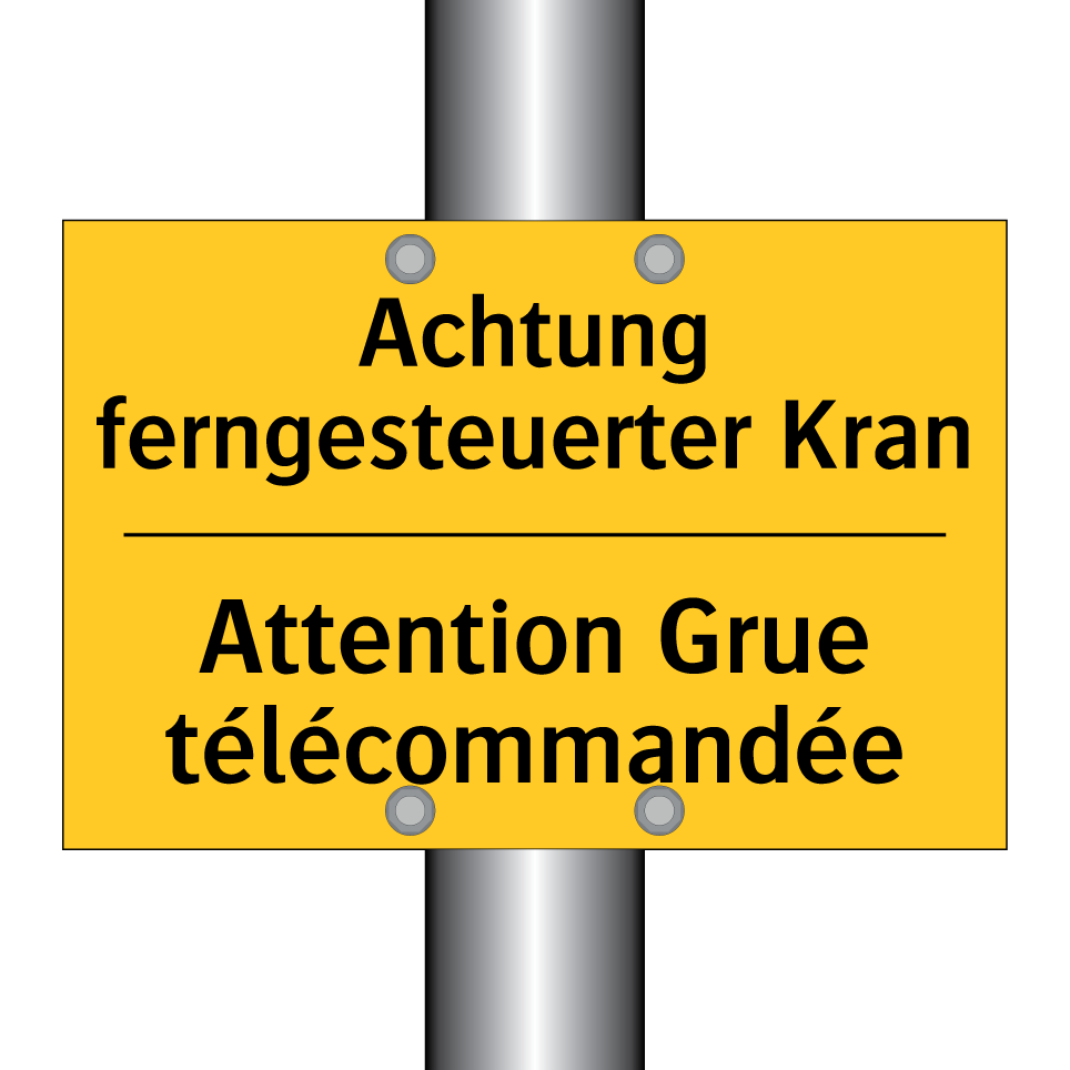 Achtung ferngesteuerter Kran - Attention Grue télécommandée