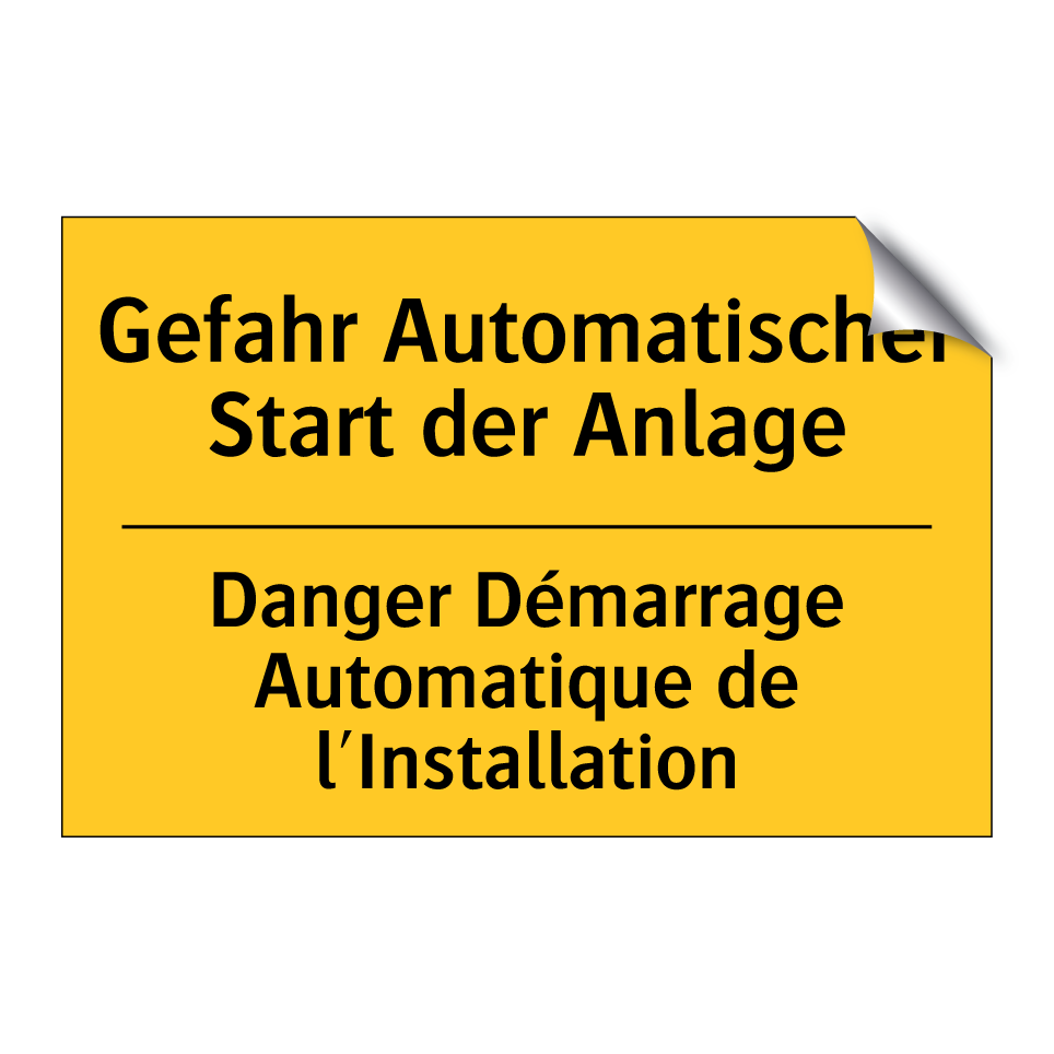 Gefahr Automatischer Start der  /.../ - Danger Démarrage Automatique de  /.../