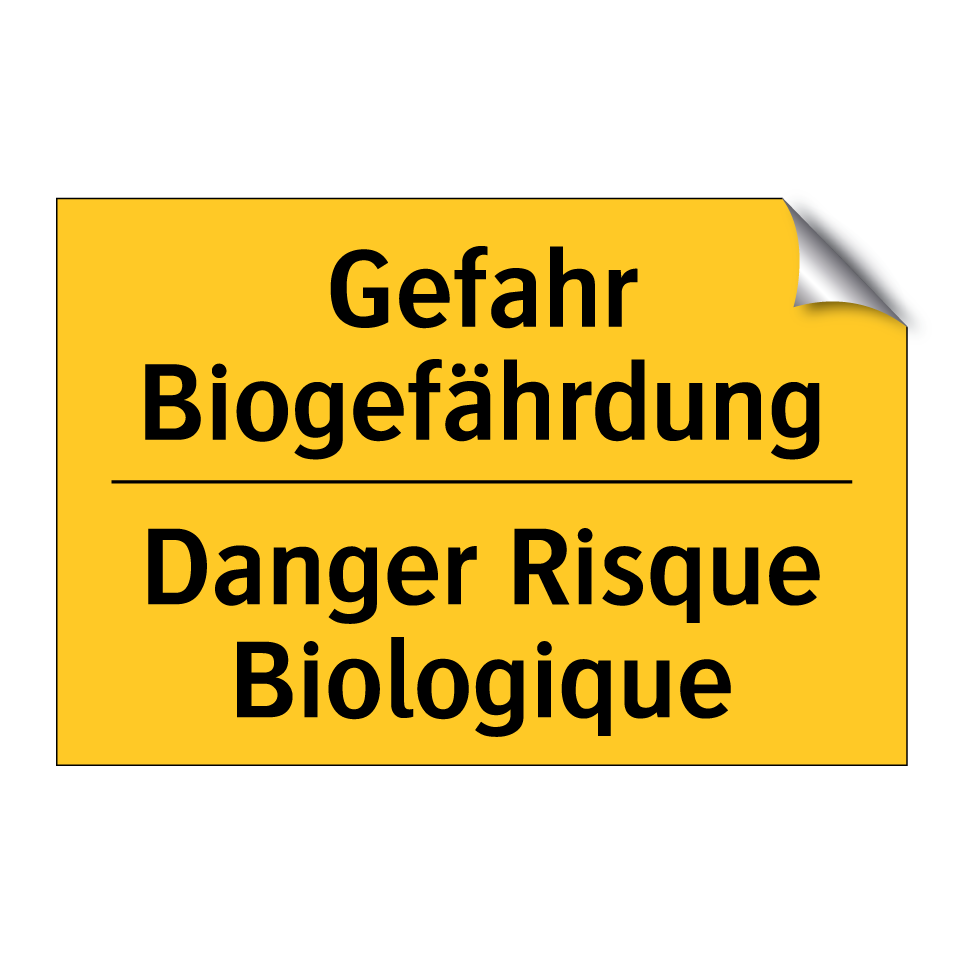Gefahr Biogefährdung - Danger Risque Biologique