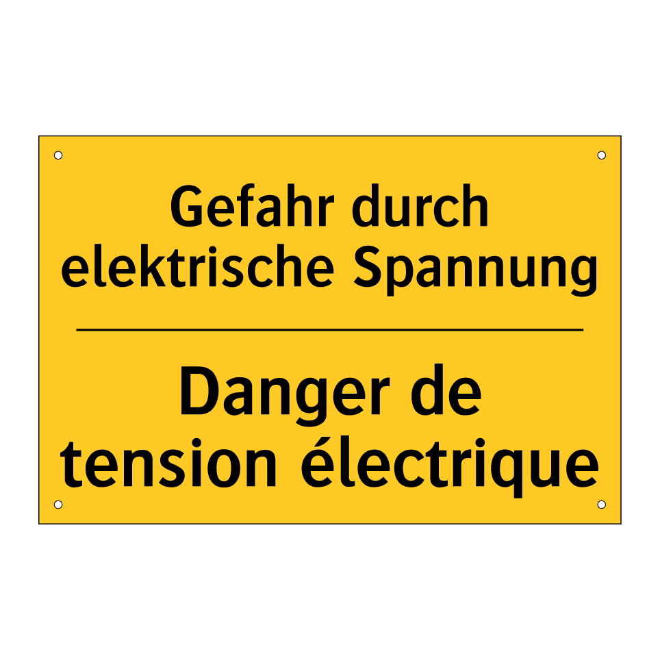 Gefahr durch elektrische Spannung /.../ - Danger de tension électrique