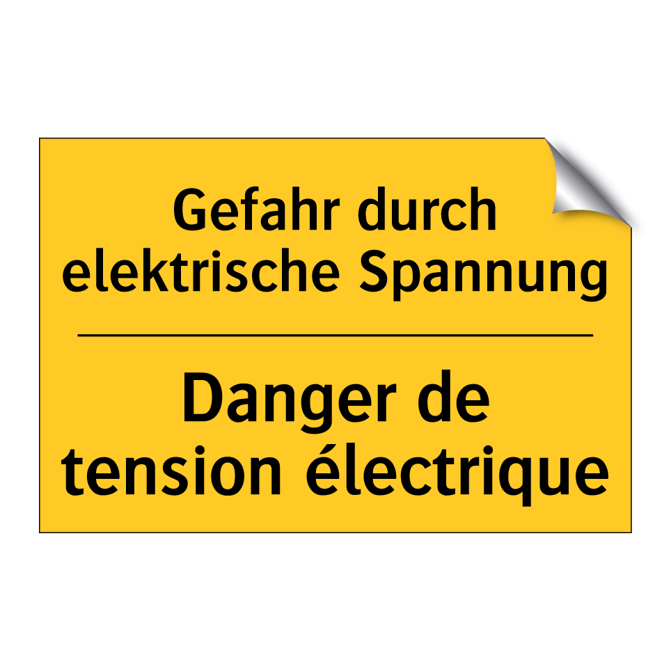 Gefahr durch elektrische Spannung /.../ - Danger de tension électrique