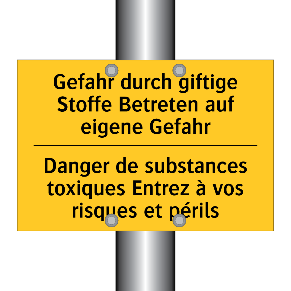Gefahr durch giftige Stoffe Betreten  /.../ - Danger de substances toxiques  /.../