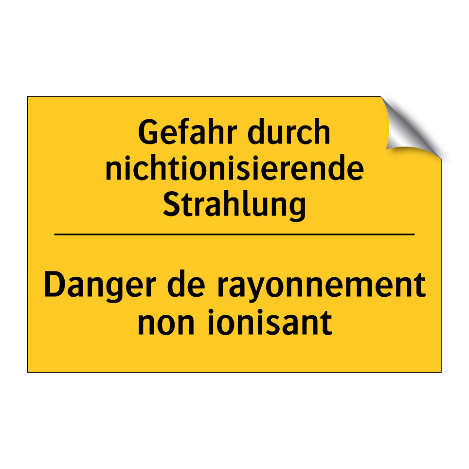 Gefahr durch nichtionisierende  /.../ - Danger de rayonnement non ionisant /.../
