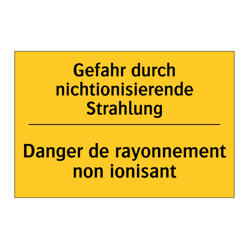 Gefahr durch nichtionisierende  /.../ - Danger de rayonnement non ionisant /.../