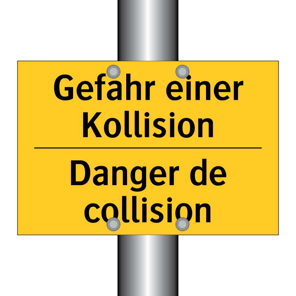 Gefahr einer Kollision - Danger de collision