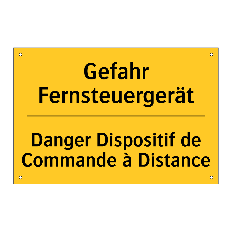 Gefahr Fernsteuergerät - Danger Dispositif de Commande  /.../