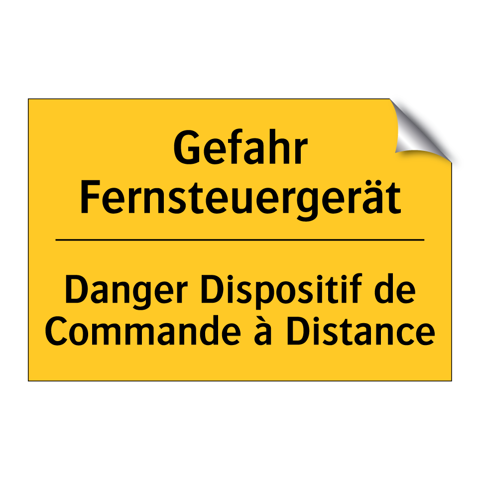 Gefahr Fernsteuergerät - Danger Dispositif de Commande  /.../