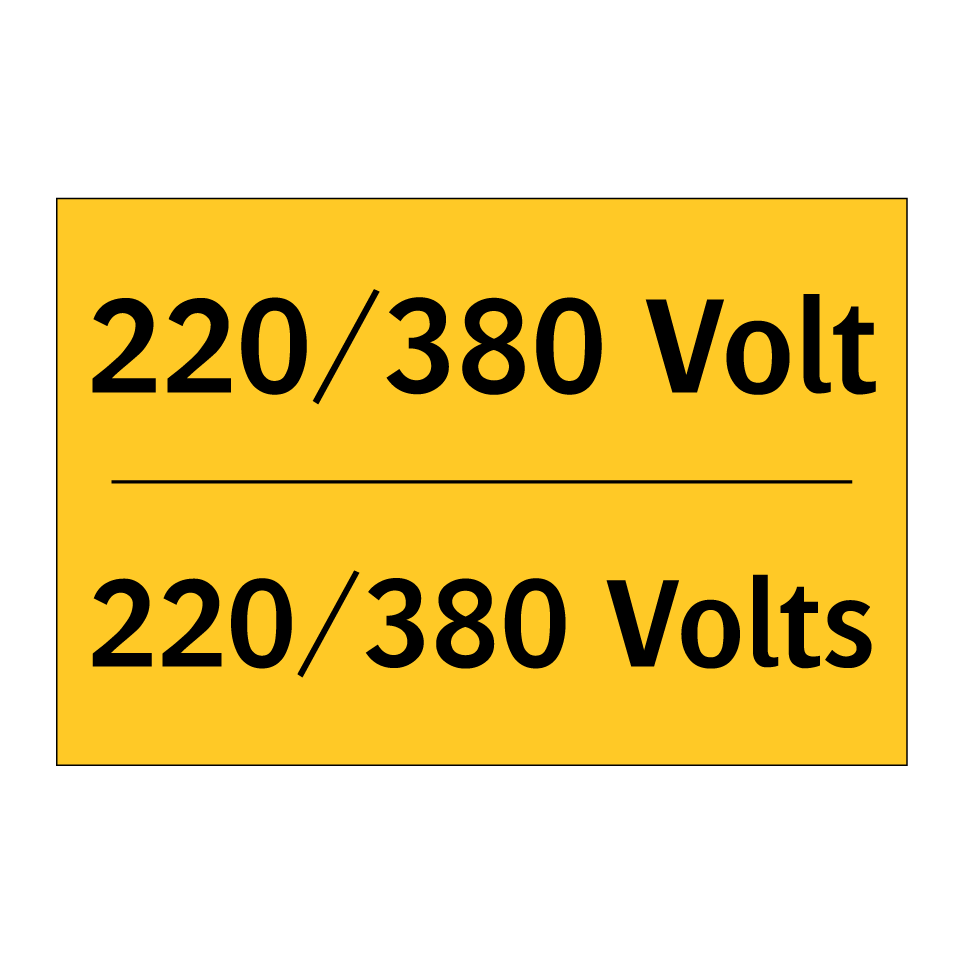 220/380 Volt - 220/380 Volts
