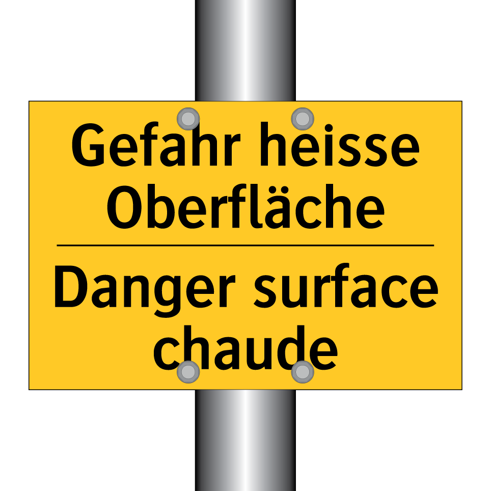 Gefahr heisse Oberfläche - Danger surface chaude