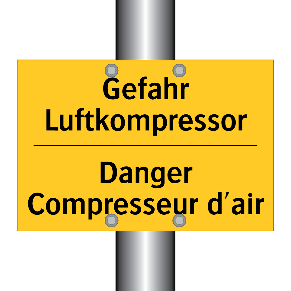Gefahr Luftkompressor - Danger Compresseur d'air