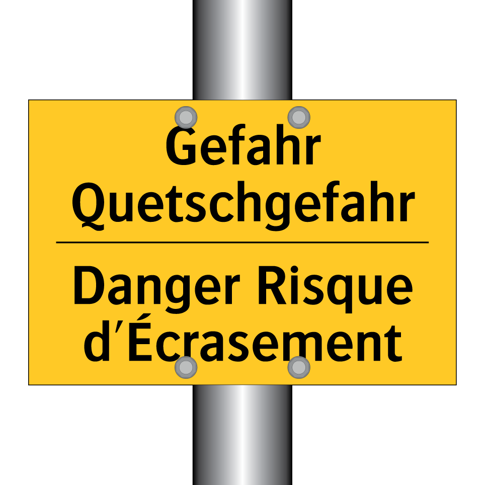 Gefahr Quetschgefahr - Danger Risque d'Écrasement