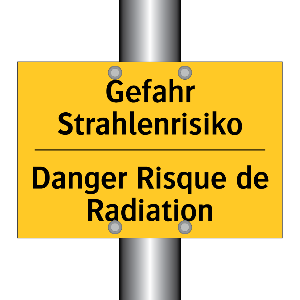 Gefahr Strahlenrisiko - Danger Risque de Radiation