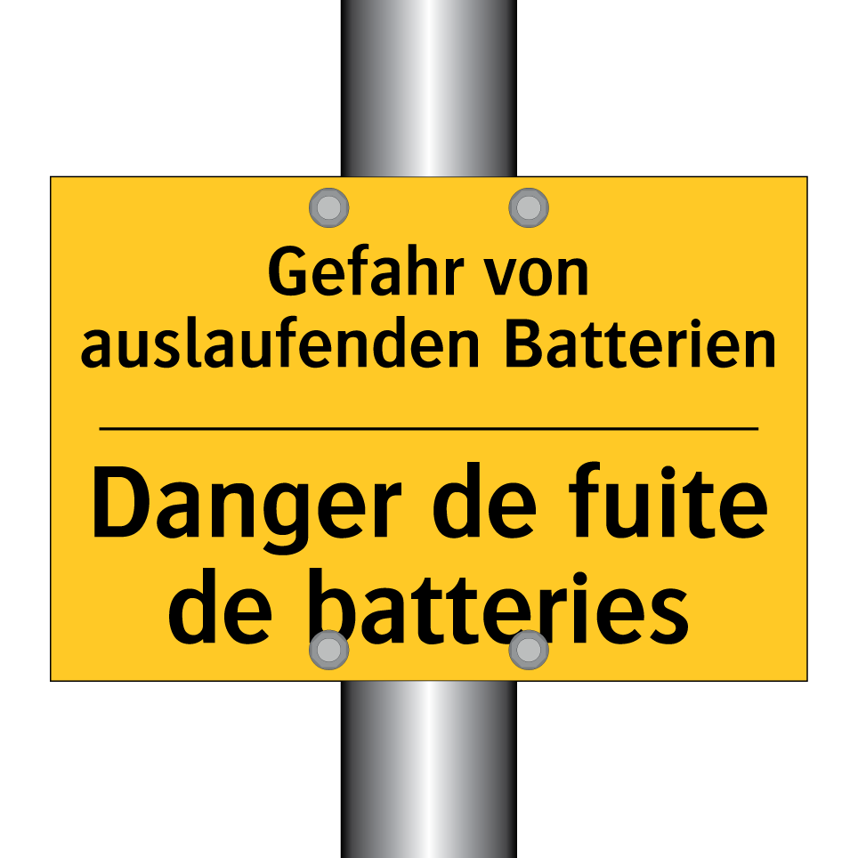Gefahr von auslaufenden Batterien /.../ - Danger de fuite de batteries