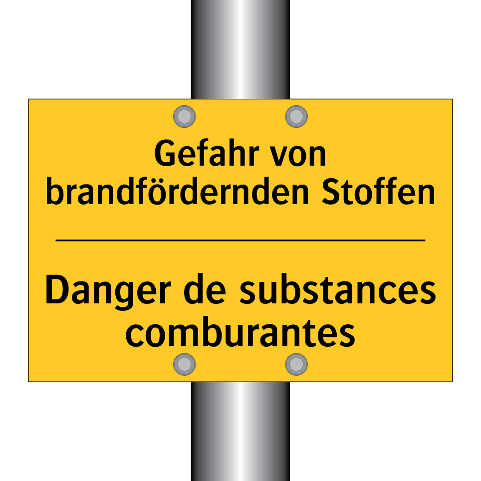 Gefahr von brandfördernden Stoffen /.../ - Danger de substances comburantes /.../